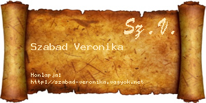 Szabad Veronika névjegykártya