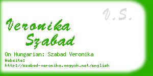 veronika szabad business card